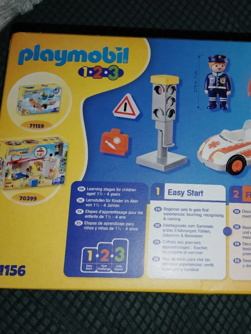 Playmobile 1 2 3 Ambulance Car Police Officer Motorcycle EMT 🚑 🏍️ 🆕